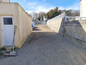 Raccordement des réseaux d’une maison individuelle et empierrement sur la commune de plédran