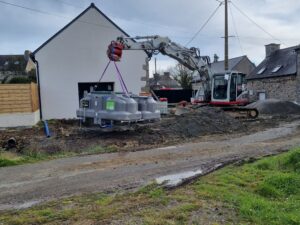 Installation d’un Filtre Compact Ecoflo et Raccordement à Plédran par M2TP