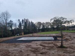 Terrassement et pose d’une coque de piscine sur la commune de Ploeuc l’hermitage